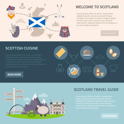 Schotland Banners Set vector