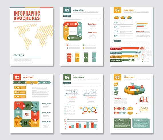 infographic brochures ingesteld vector