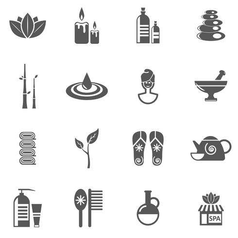 Spa en ontspannen Icons Set vector