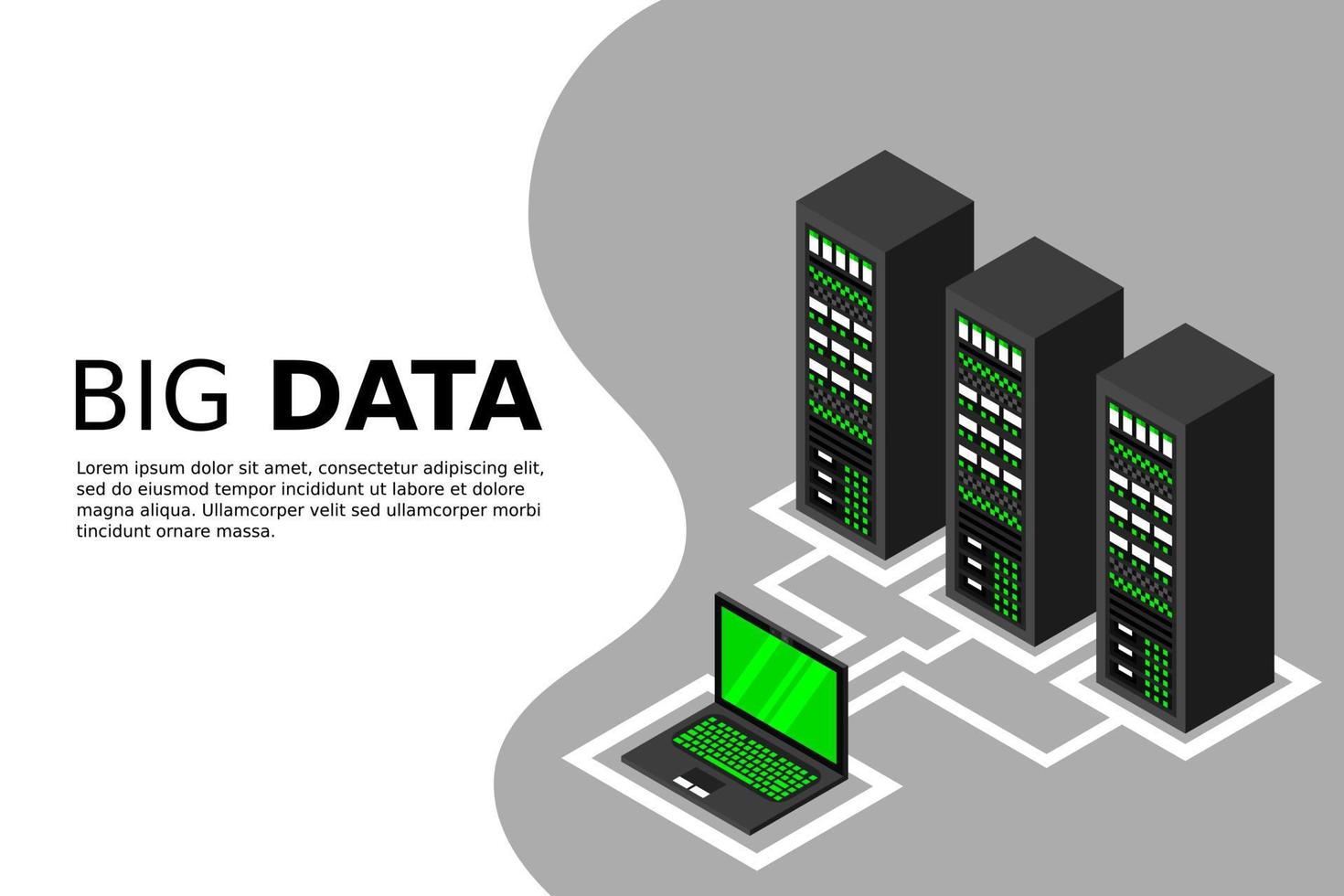 isometrische serverapparatuur. vector