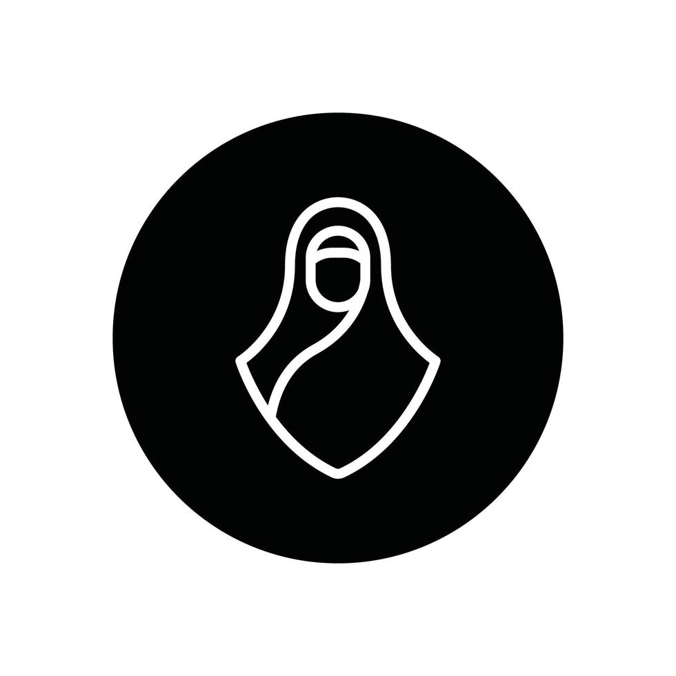 hijab glyph-pictogram vector