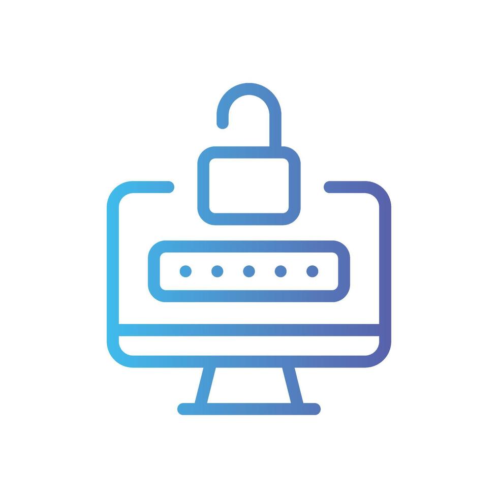 glyph-pictogram voor wachtwoordherstel vector