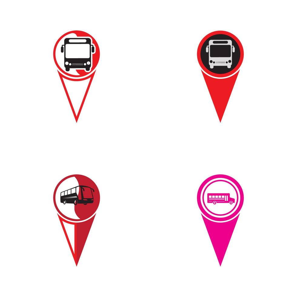 busstation locatie kaart aanwijzer teken vector