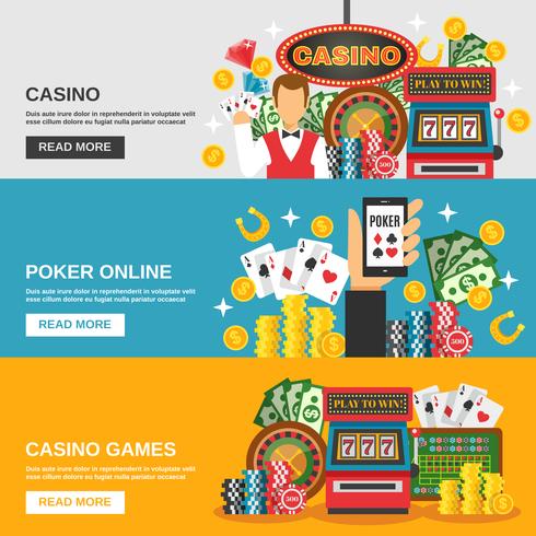 casino-banners instellen vector