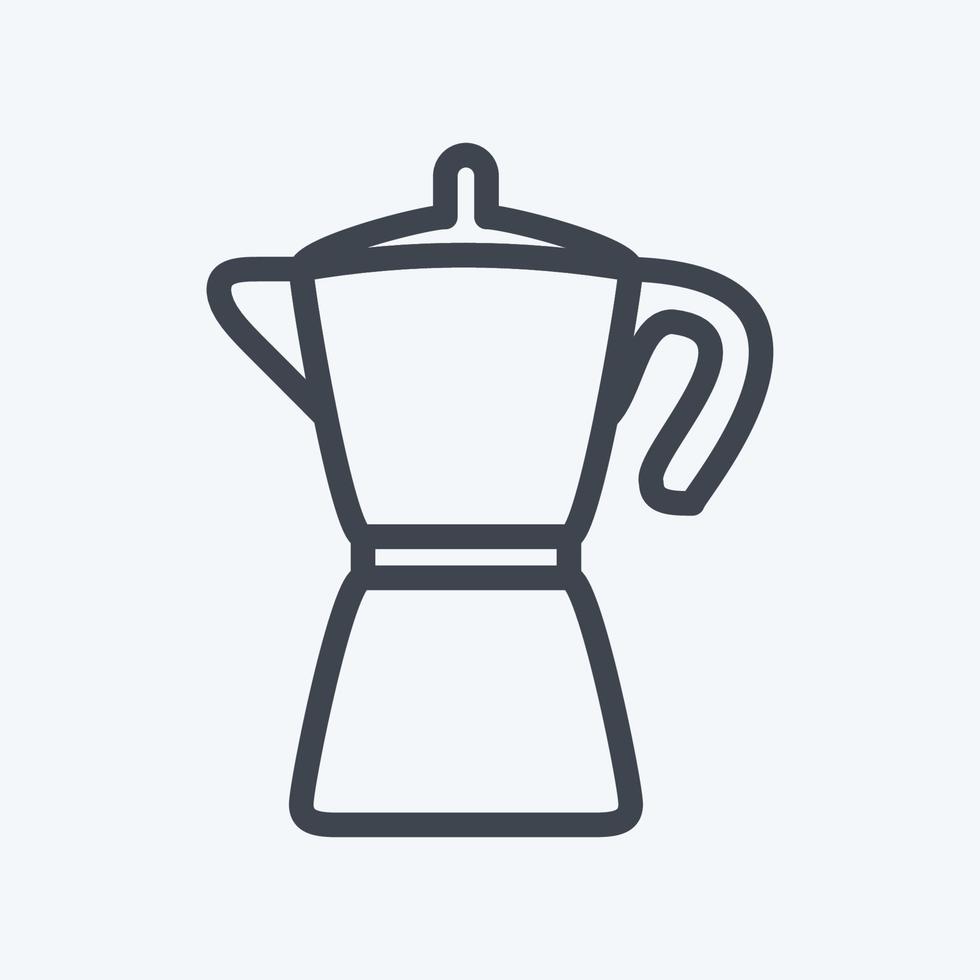 pictogram koffiefilter - lijnstijl - eenvoudige illustratie, bewerkbare lijn vector