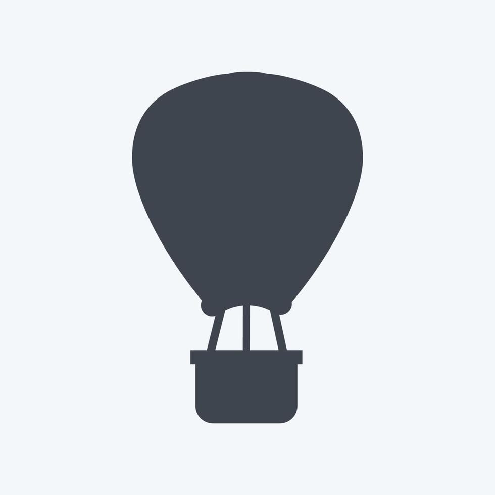 pictogram luchtballon - glyph-stijl - eenvoudige illustratie, bewerkbare lijn vector