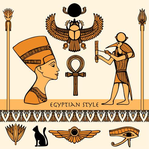 Egypte kleurenset vector