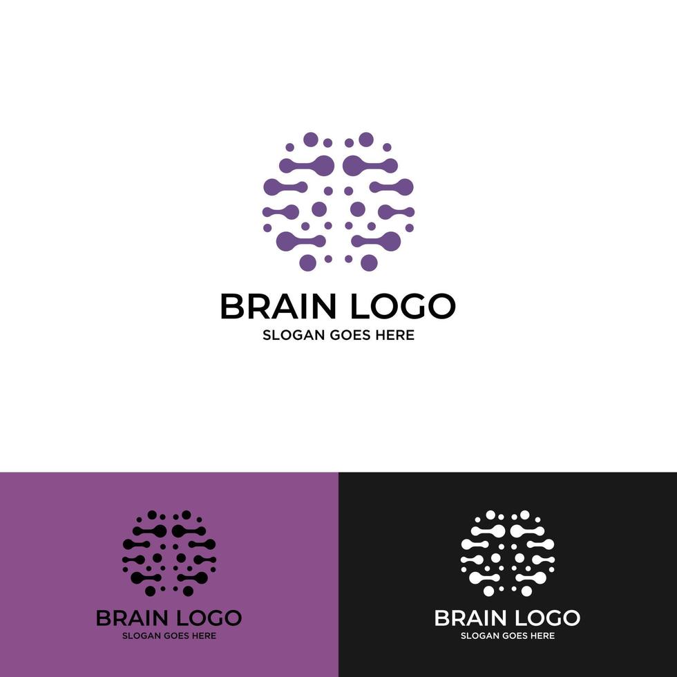 hersenen logo ontwerp illustratie, onderwijs logo vector