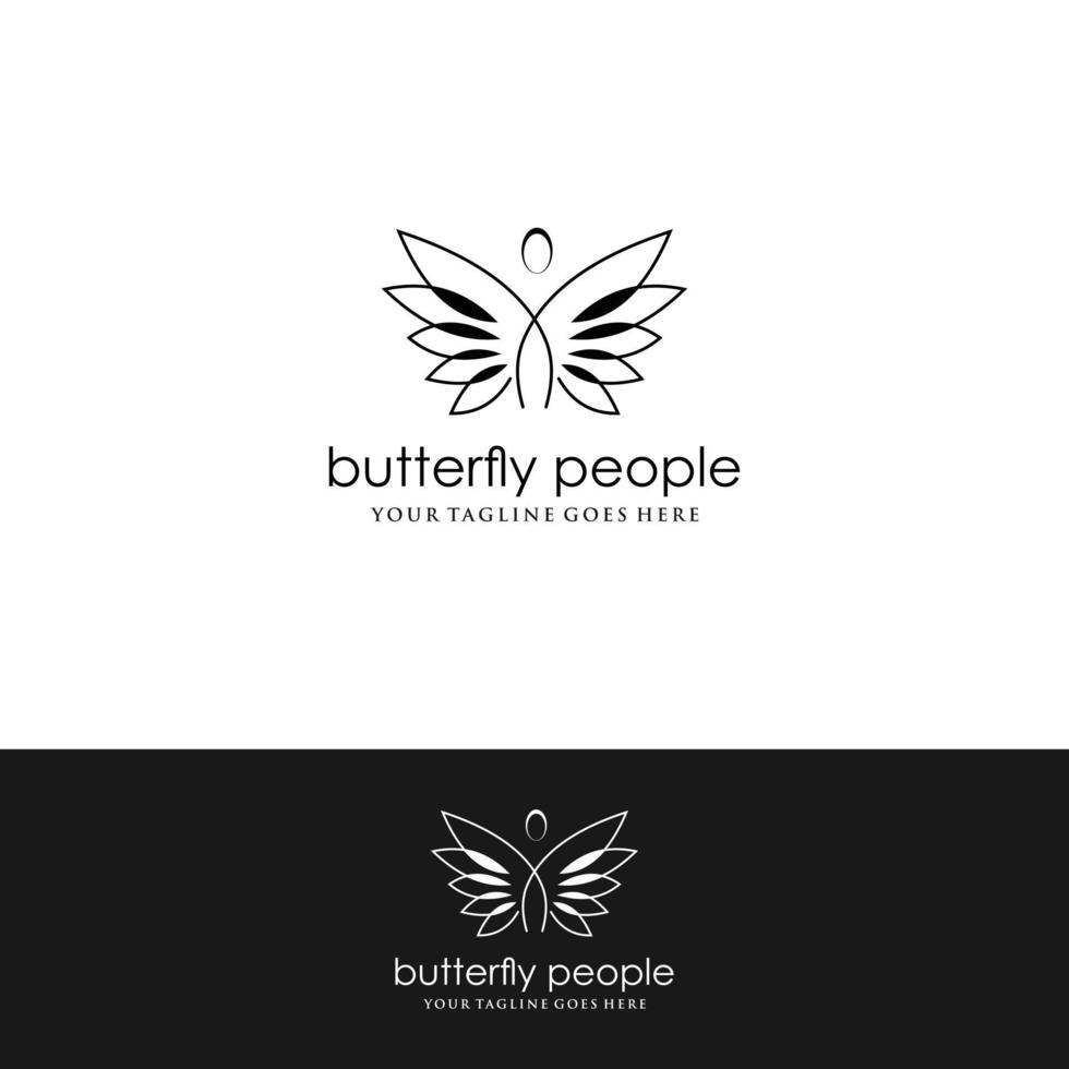 vlinder logo geometrisch ontwerp abstract vector sjabloon lineaire stijlicoon. haakjes logo concept icoon