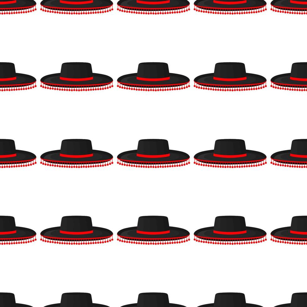 illustratie op thema patroon mexicaanse hoeden sombrero vector