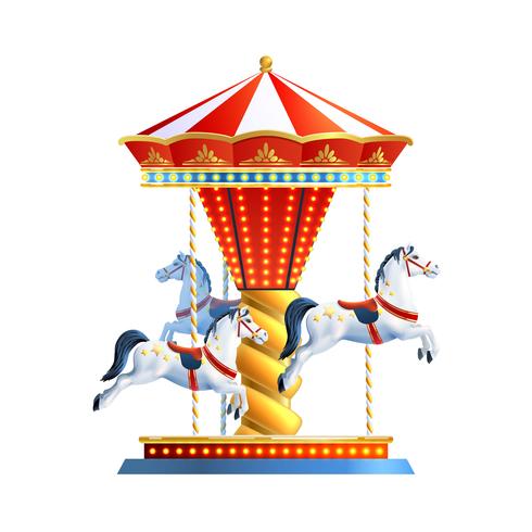 Realistische carrousel geïsoleerd vector