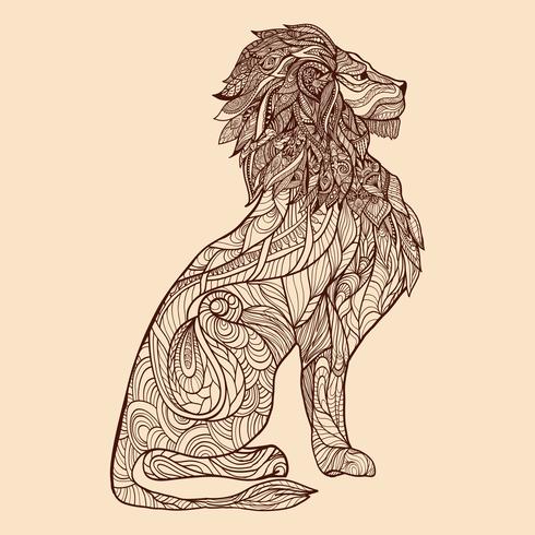 Lion schets illustratie vector