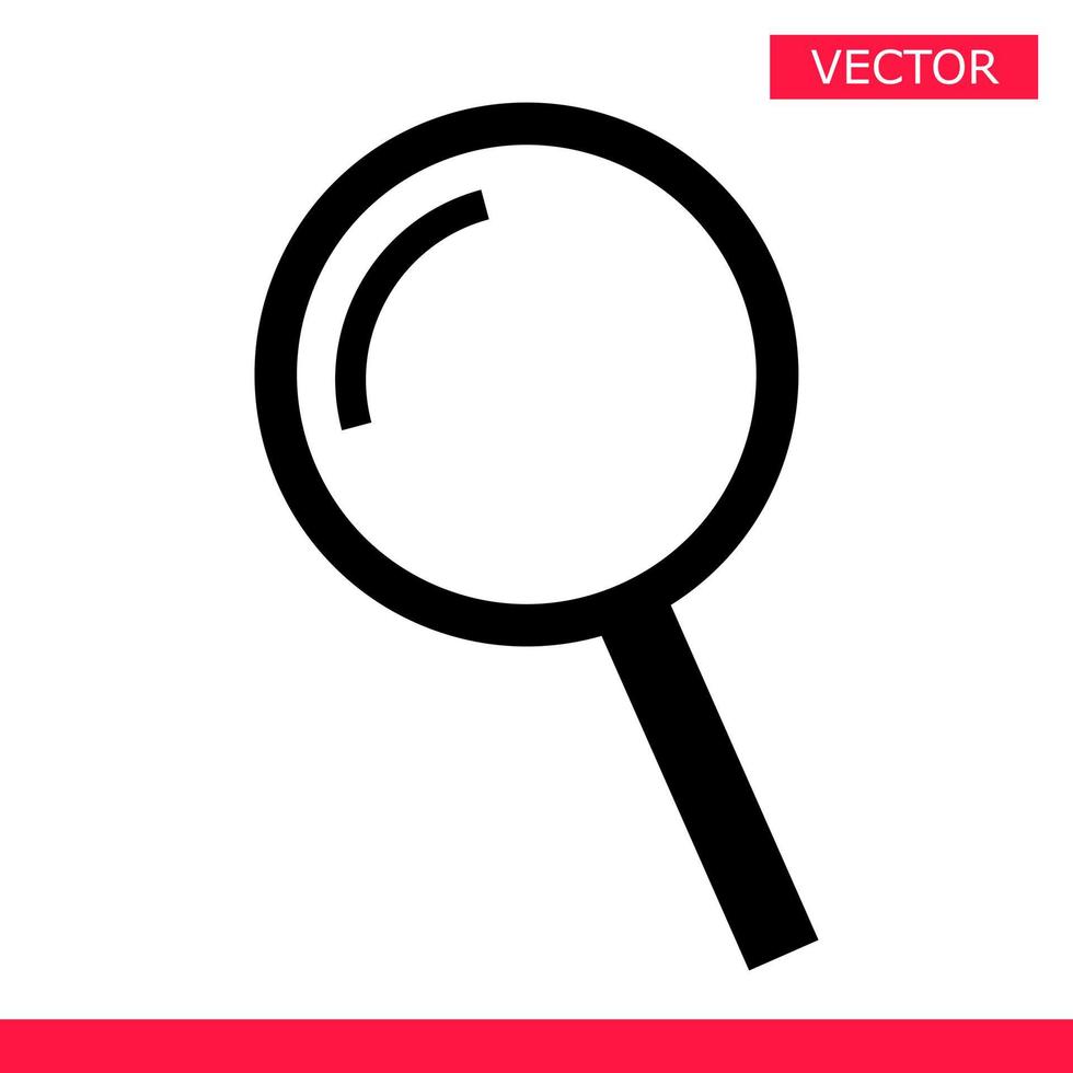 vergrootglas pictogram teken cursor vector illustratie vlakke stijl ontwerp geïsoleerd op een grijze achtergrond. zoeken of zoomen gereedschapssymbool vergrootglaspictogram.
