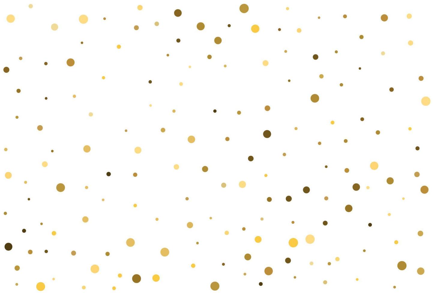 kerst klassieke polka dot confetti. gouden ronde confetti. vector