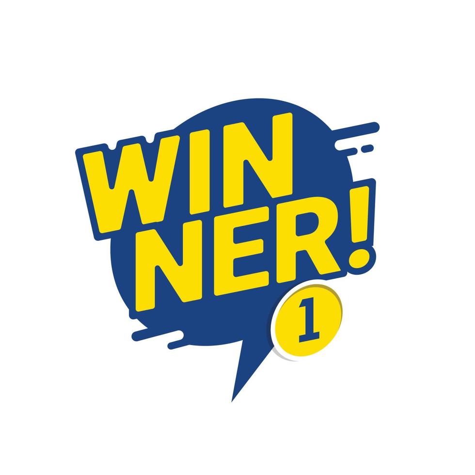 winnaar overwinning badge vectorafbeelding vector