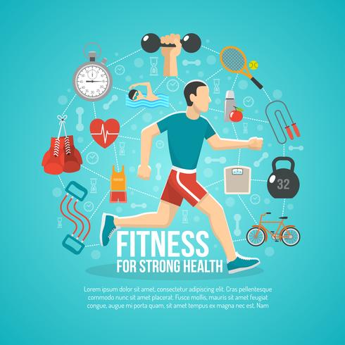 Fitness Concept Illustratie vector