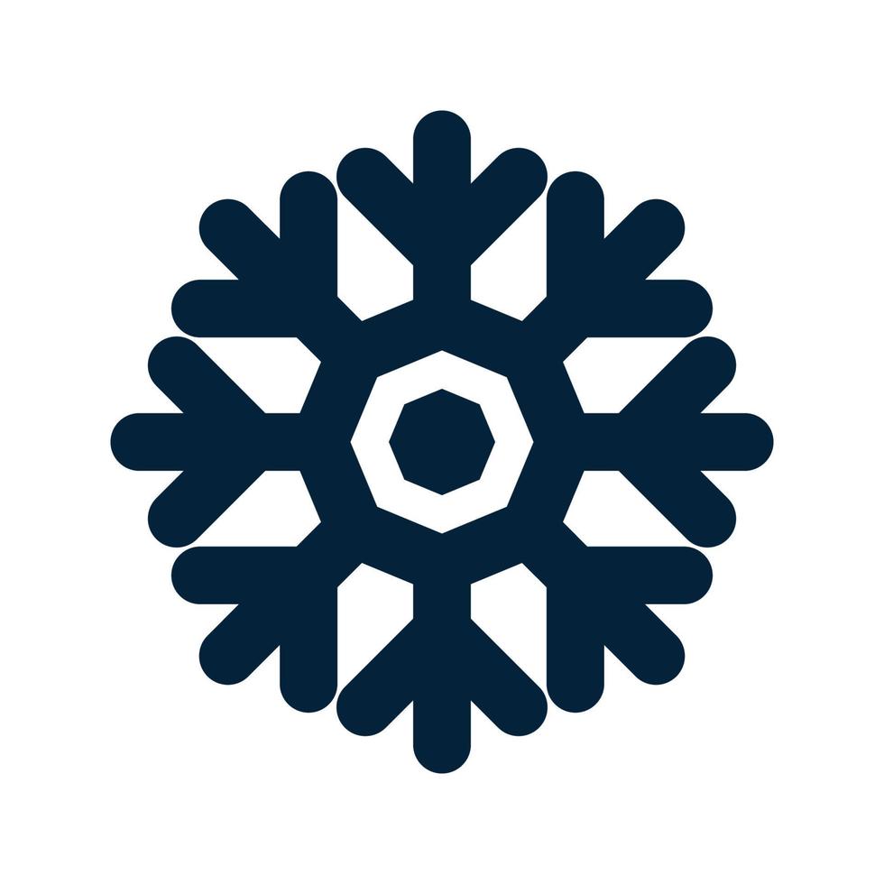 sneeuwvlok silhouet. kerst en winter traditioneel symbool voor logo, web, print, sticker, embleem, wenskaart en uitnodigingskaart ontwerp en decoratie vector