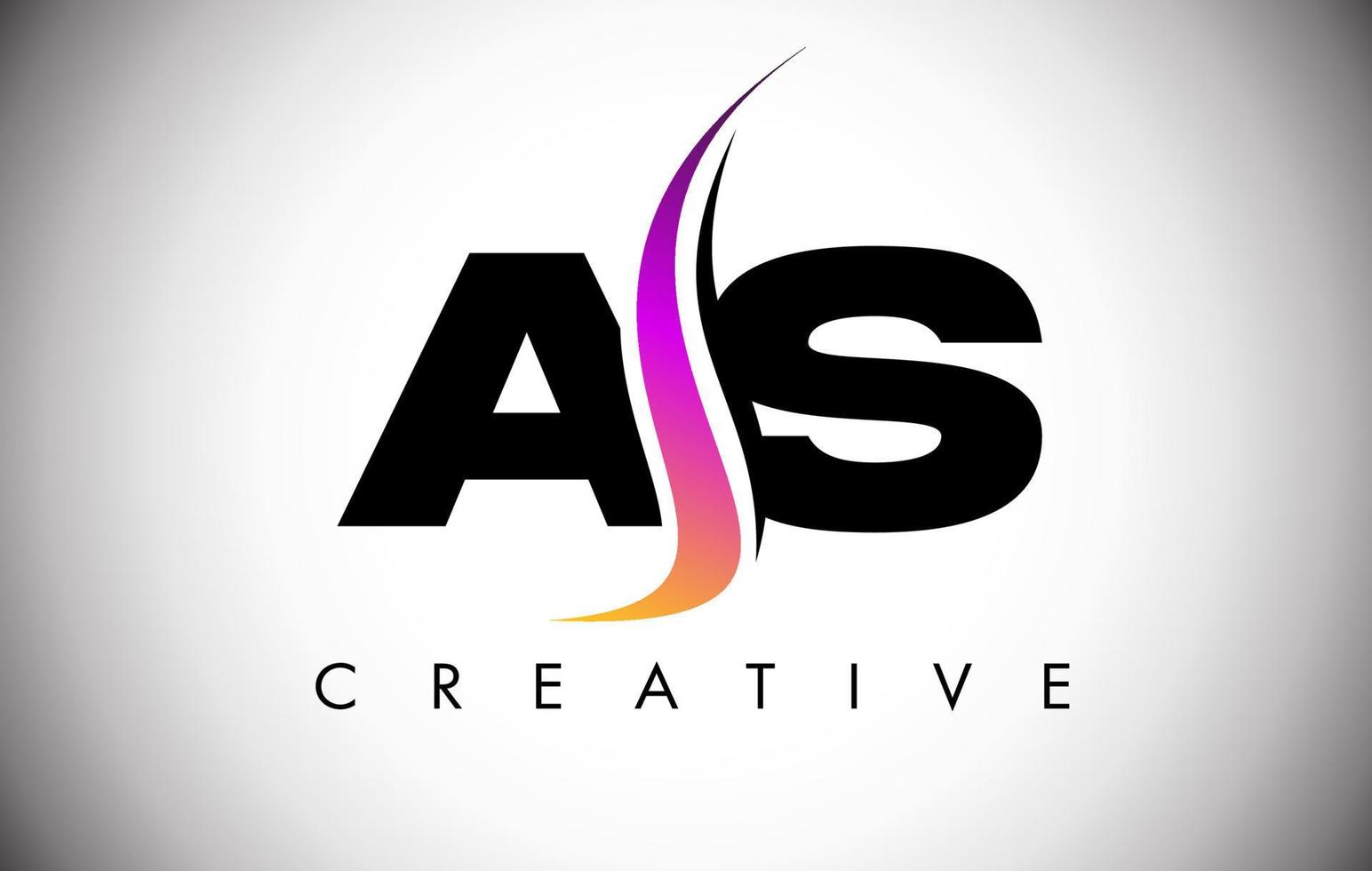 als letterlogo-ontwerp met creatieve shoosh en moderne look vector