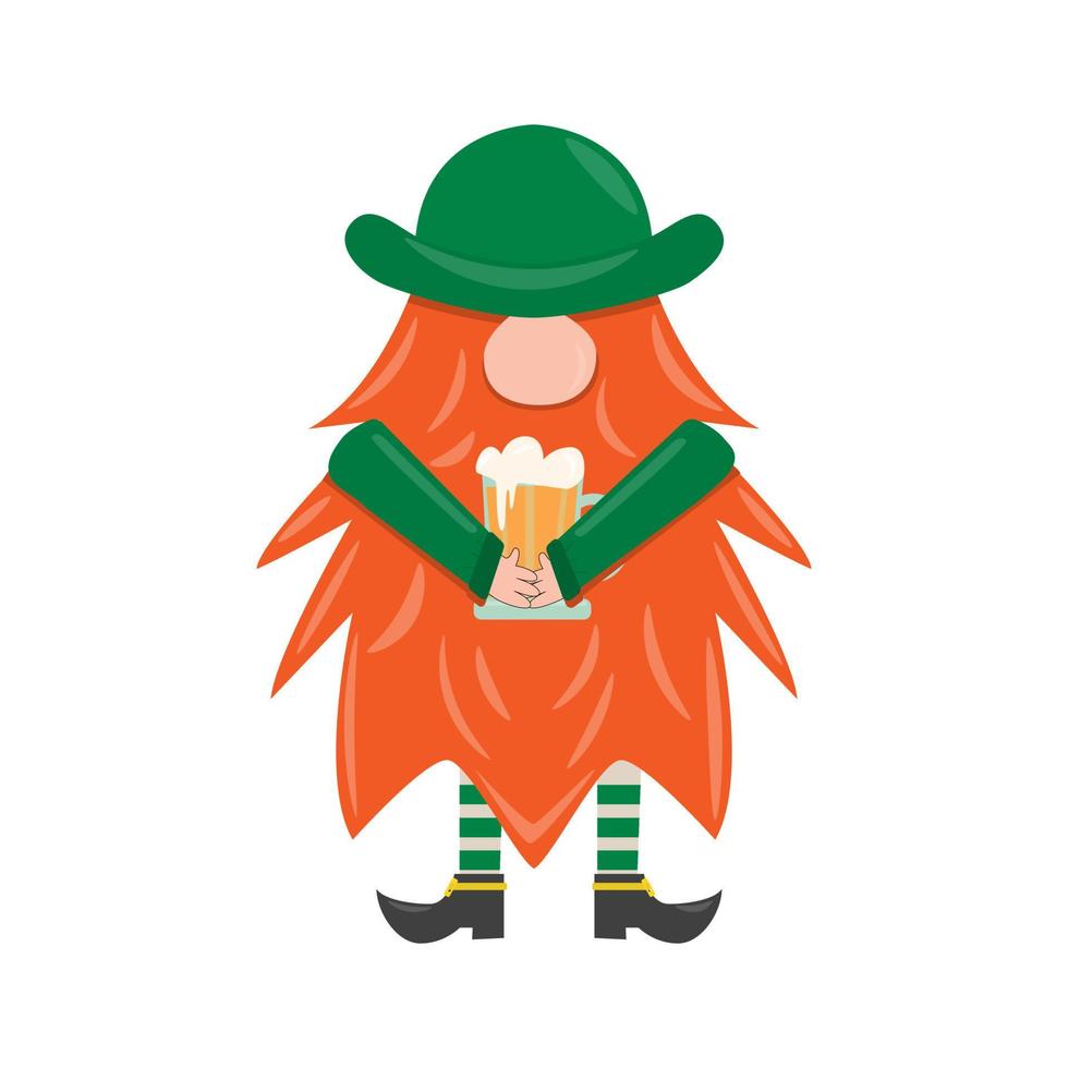 st patricks dag kabouter kabouter platte vectorillustratie vector