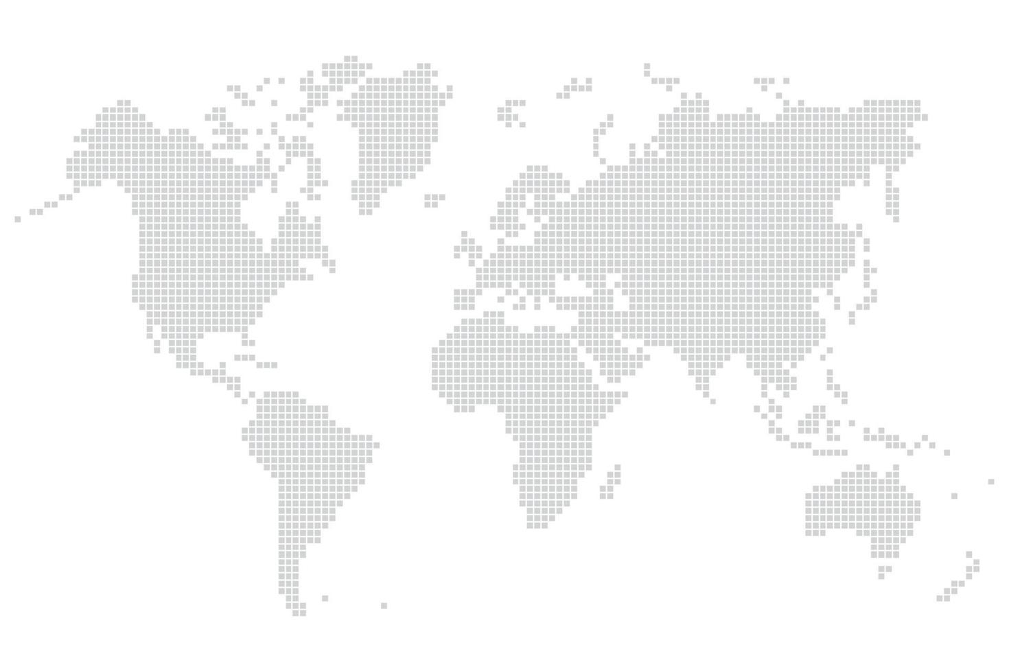 achtergrond achtergrond wereldkaart maken van vierkante stippen. vector illustratie