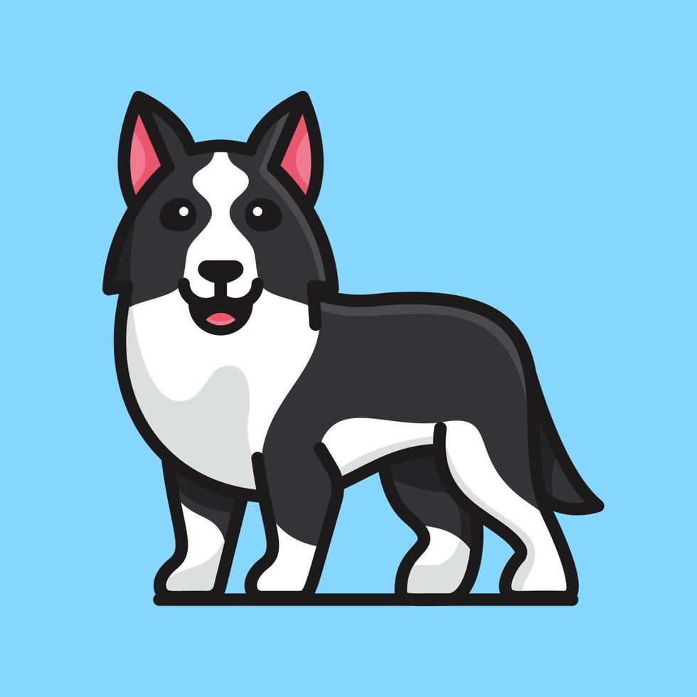 schattige husky hond logo, pictogram, mascotte en illustratie. vector