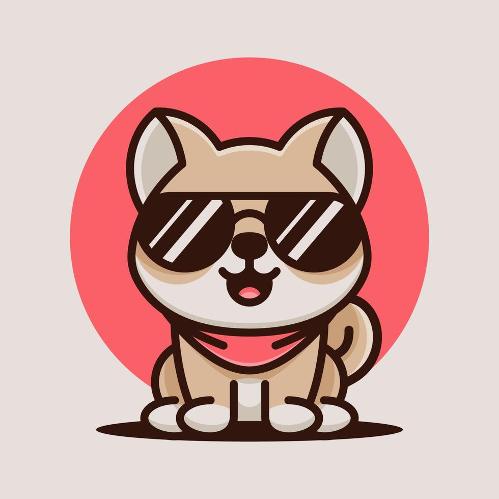 coole hond mascotte logo vector