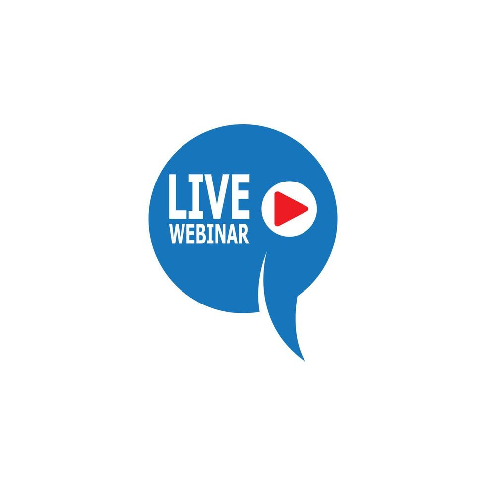 live webinar pictogram en symboolsjabloon vector