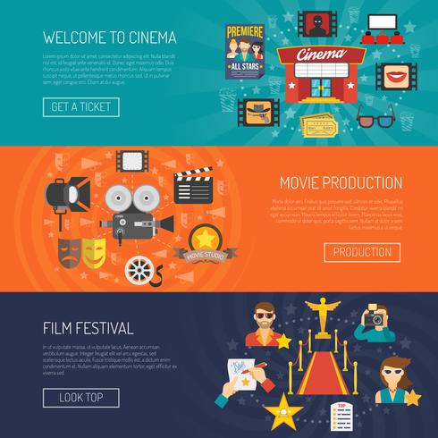 Filmbanner horizontaal vector