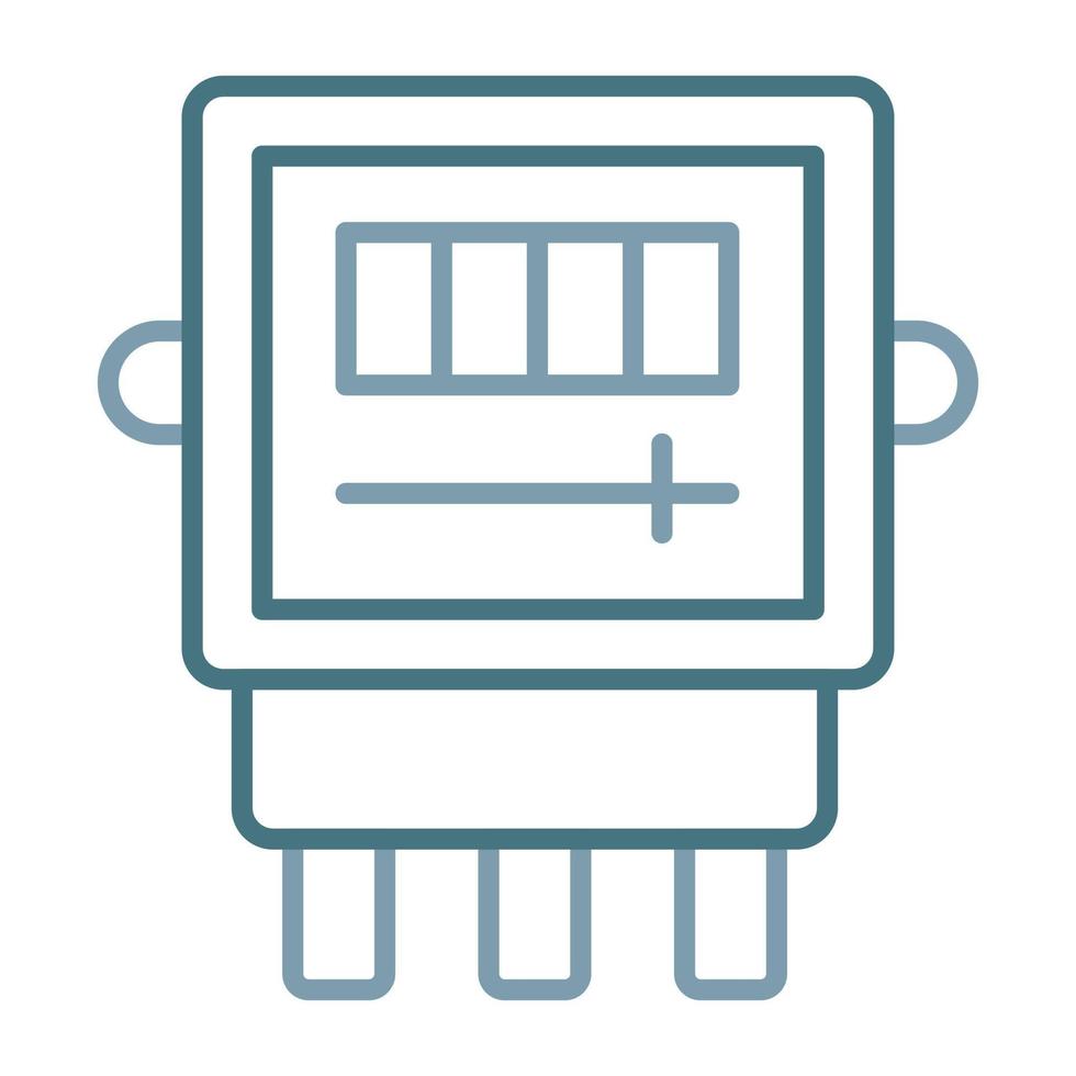 elektrische meter lijn twee kleuren icoon vector