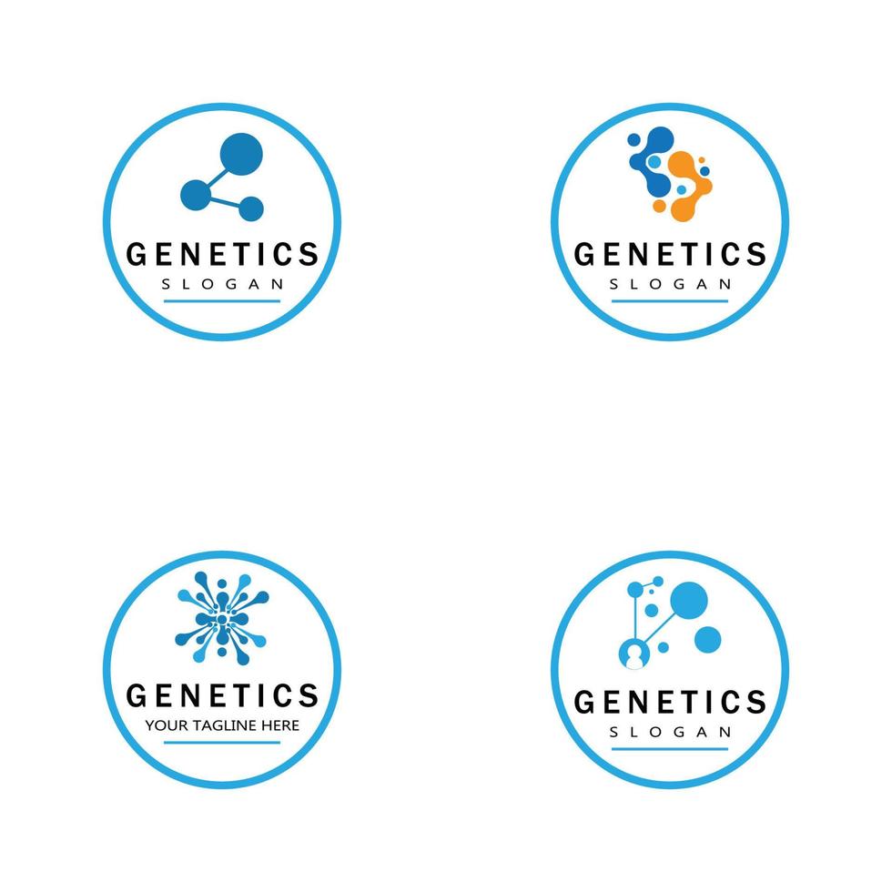 DNA-gen logo sjabloon vector symbool illustratie