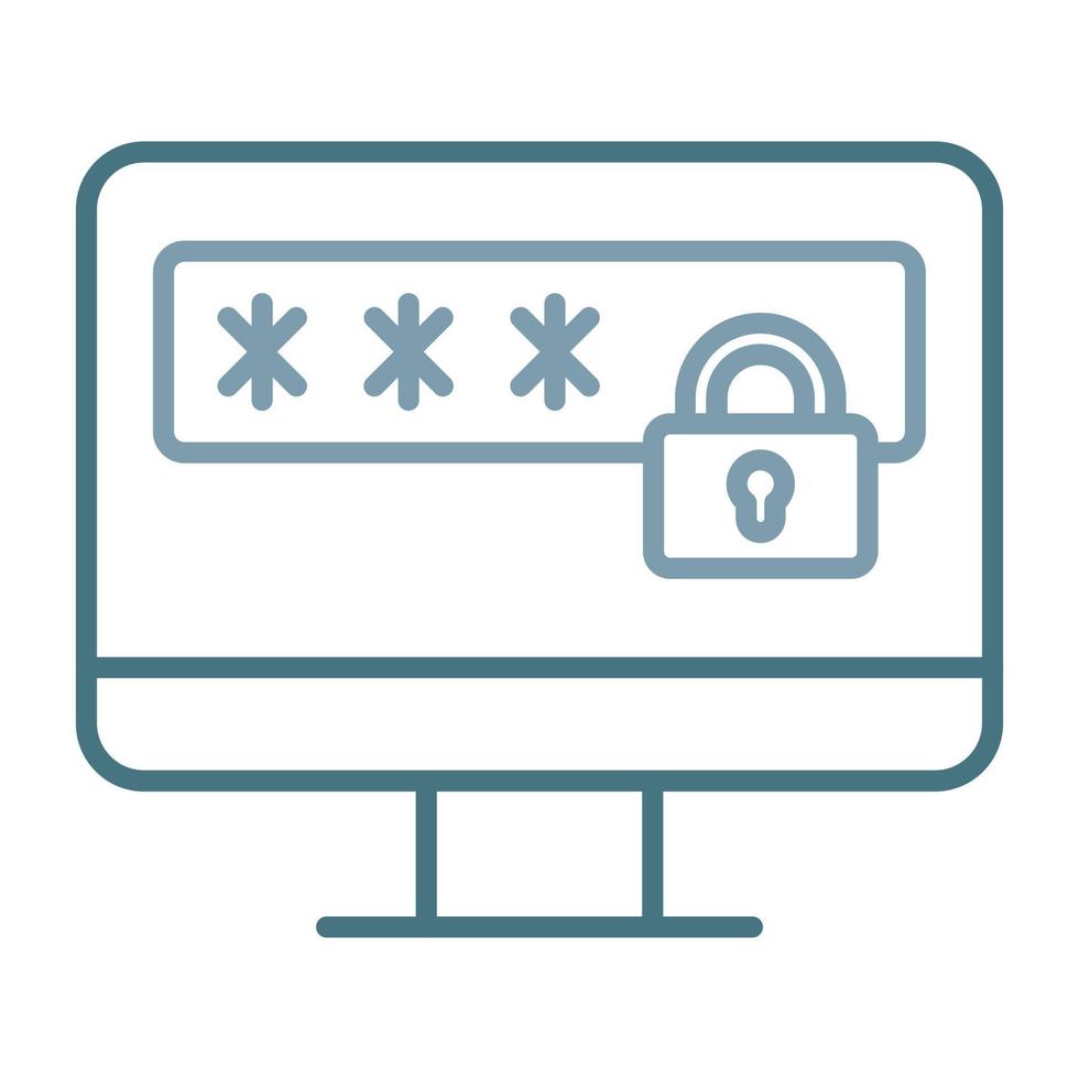 wachtwoordregel twee kleurenpictogram vector