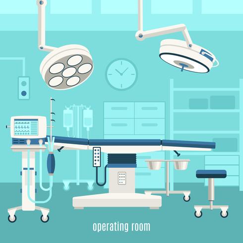 Medische operatiekamer ontwerp poster vector
