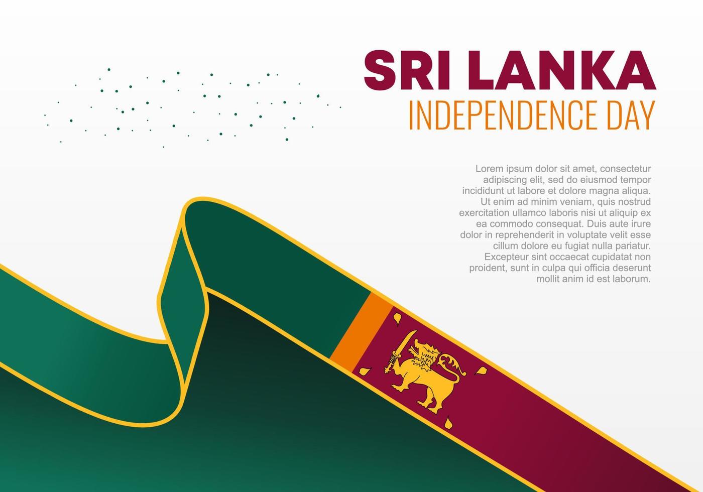 sri lanka onafhankelijkheidsdag achtergrond op 4 februari. vector