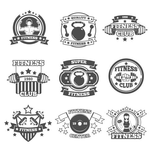 Gym Emblemen Set vector