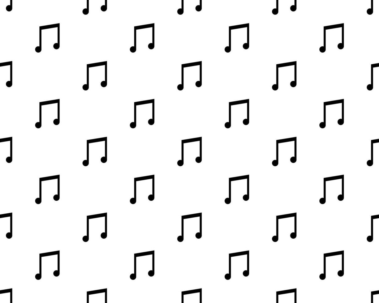 muziekachtergrond met notities en symbolen, zwart en wit, naadloos patroon vector