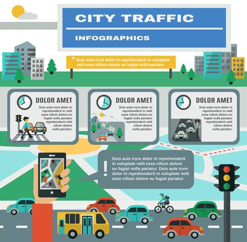 Verkeer Infographics Set vector