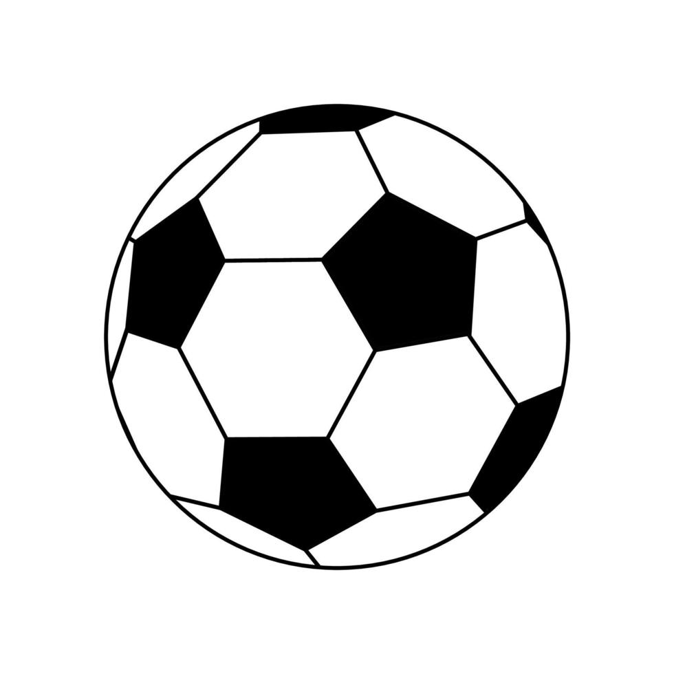 eenvoudig voetbal sport pictogram op witte achtergrond vector