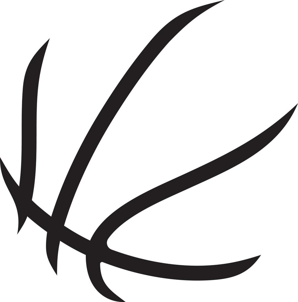 basketbal bal lijnen vector