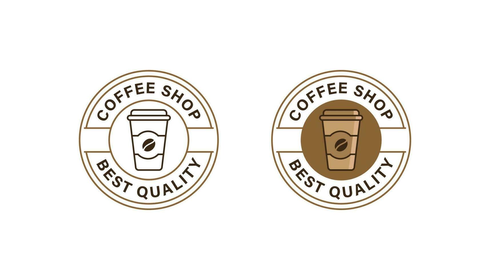 coffeeshop logo badge stempel vector