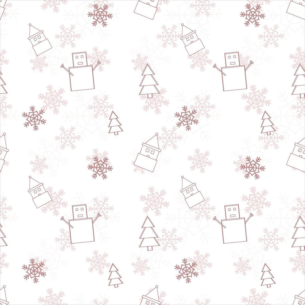 kerstherhalingspatroon gemaakt met kerstobjectoverzichtsvormen, naadloos kerstpatroon. vector