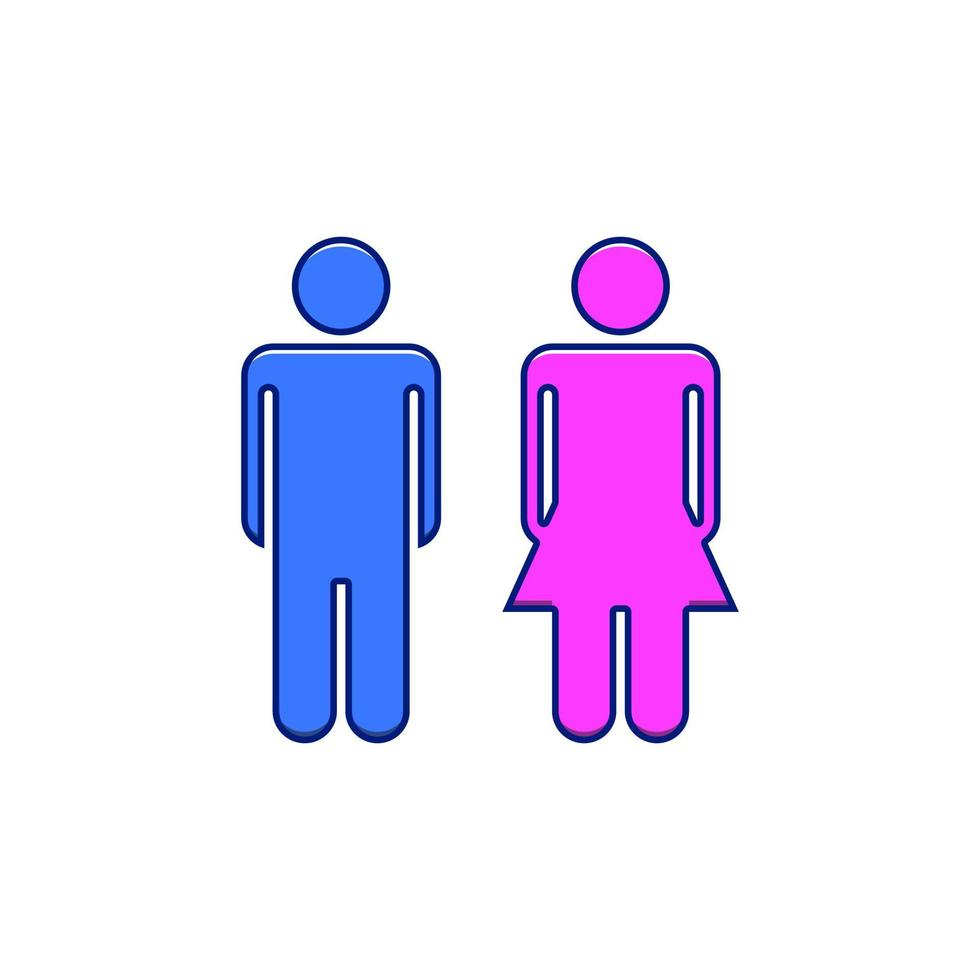 mannelijk en vrouwelijk geslacht pictogram pictogram vetor illustratie vector