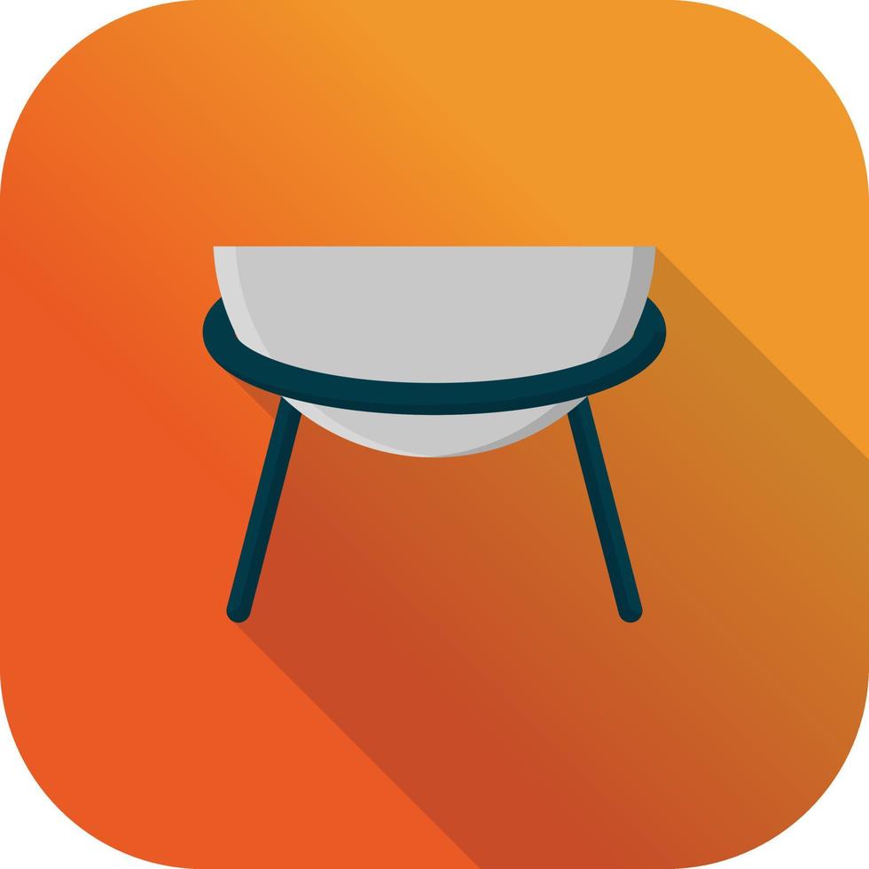 bbq gegrilde platte pictogram vector