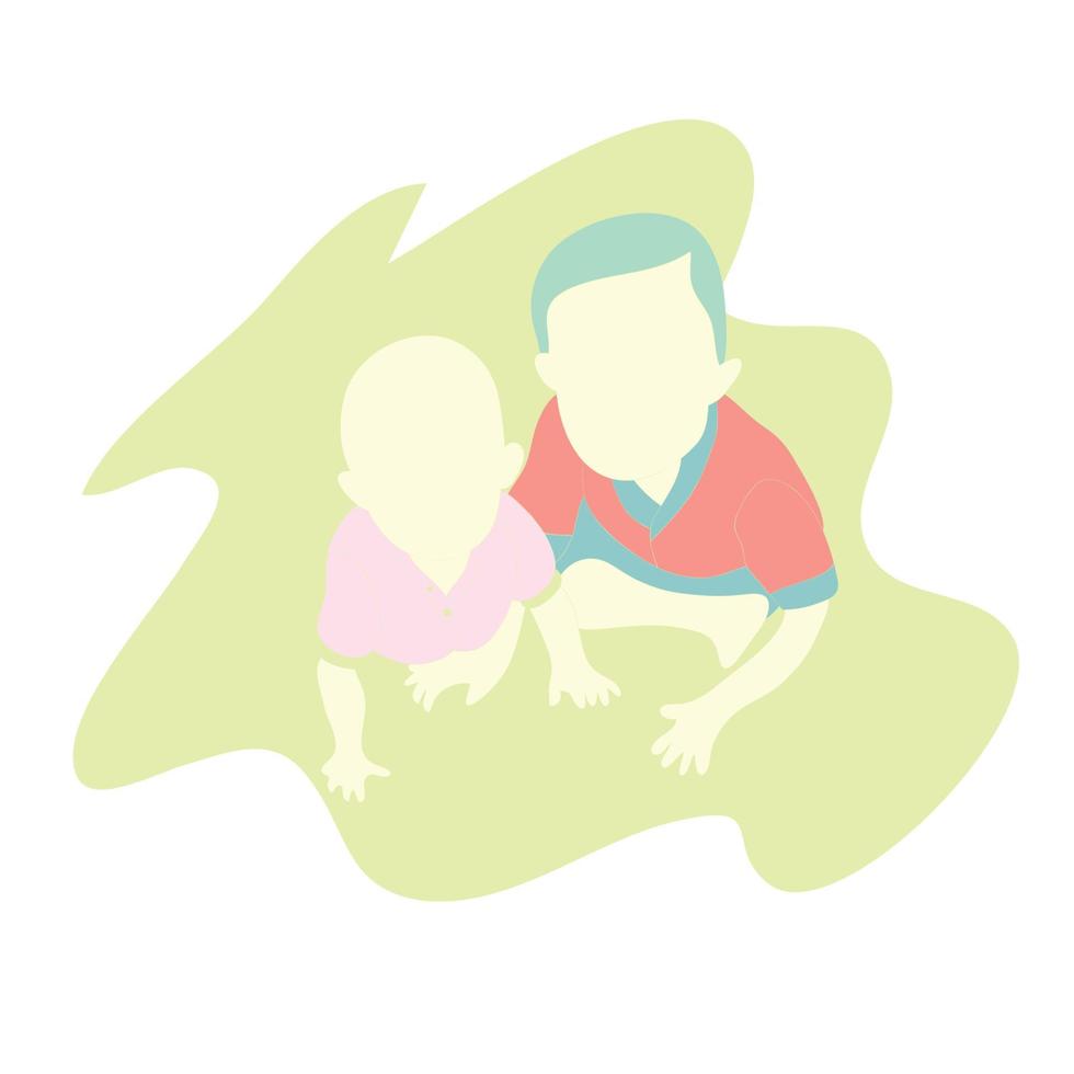 illustratie vectorafbeelding van schattige baby vector