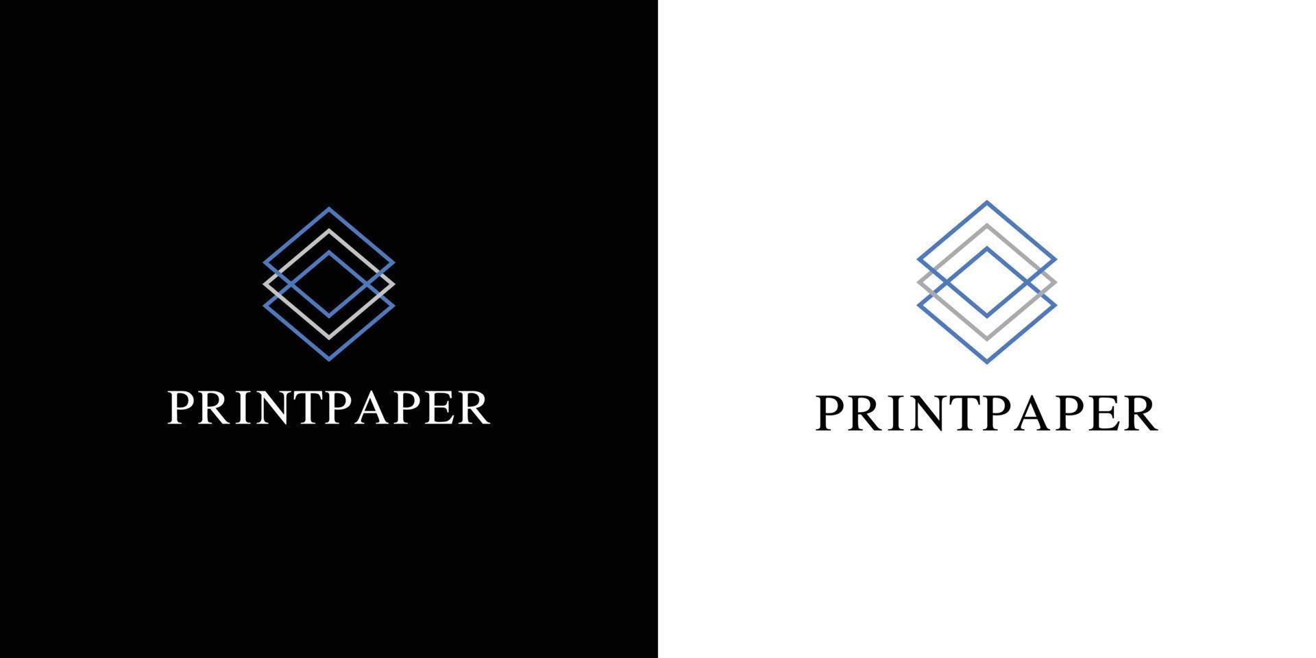 modern en professioneel logo-afdrukpapier vector
