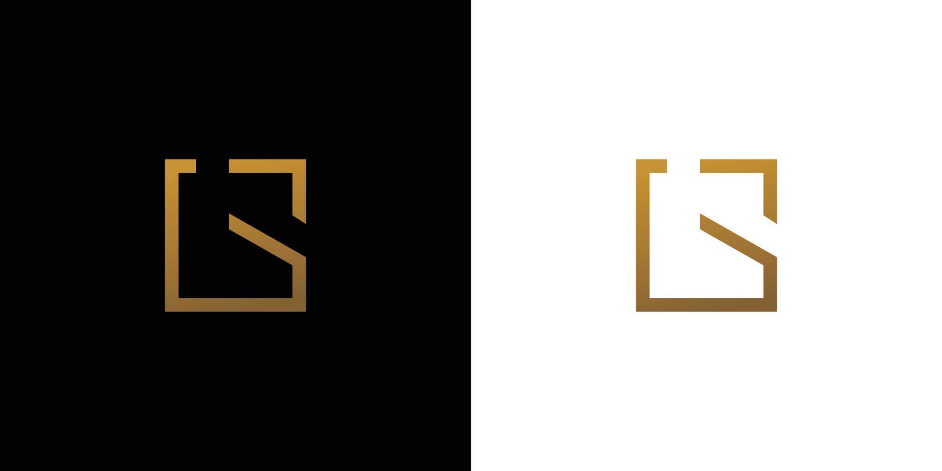 modern en verfijnd gs initials-logo vector