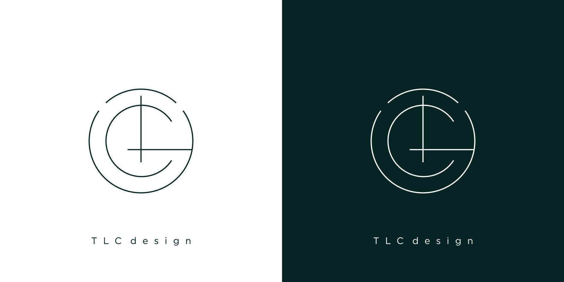 de eerste letter tlc logo-ontwerp modern en elegant 3 vector