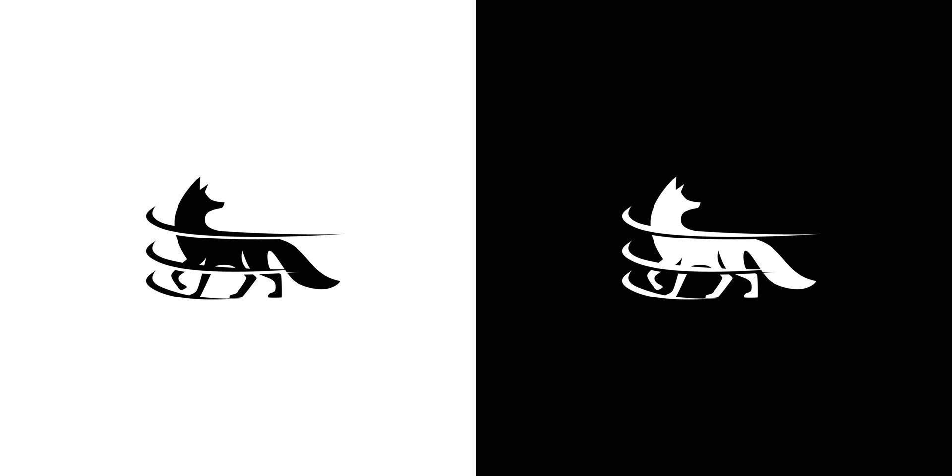 black fox logo-ontwerp modern, aantrekkelijk geschikt voor de wereld van entertainment vector