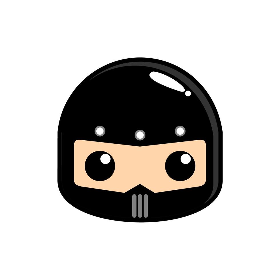 schattig en schattig mascotte met retro helm. vectorillustratie. vector