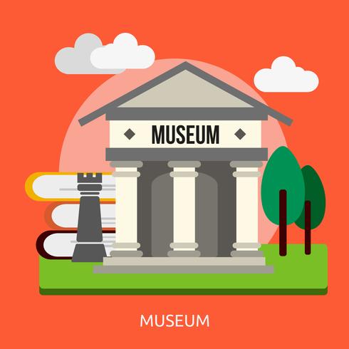 Museum Conceptueel illustratieontwerp vector