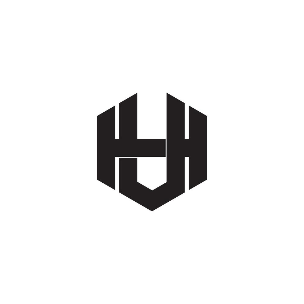 letter hv eenvoudig zeshoekig geometrisch symbool logo vector